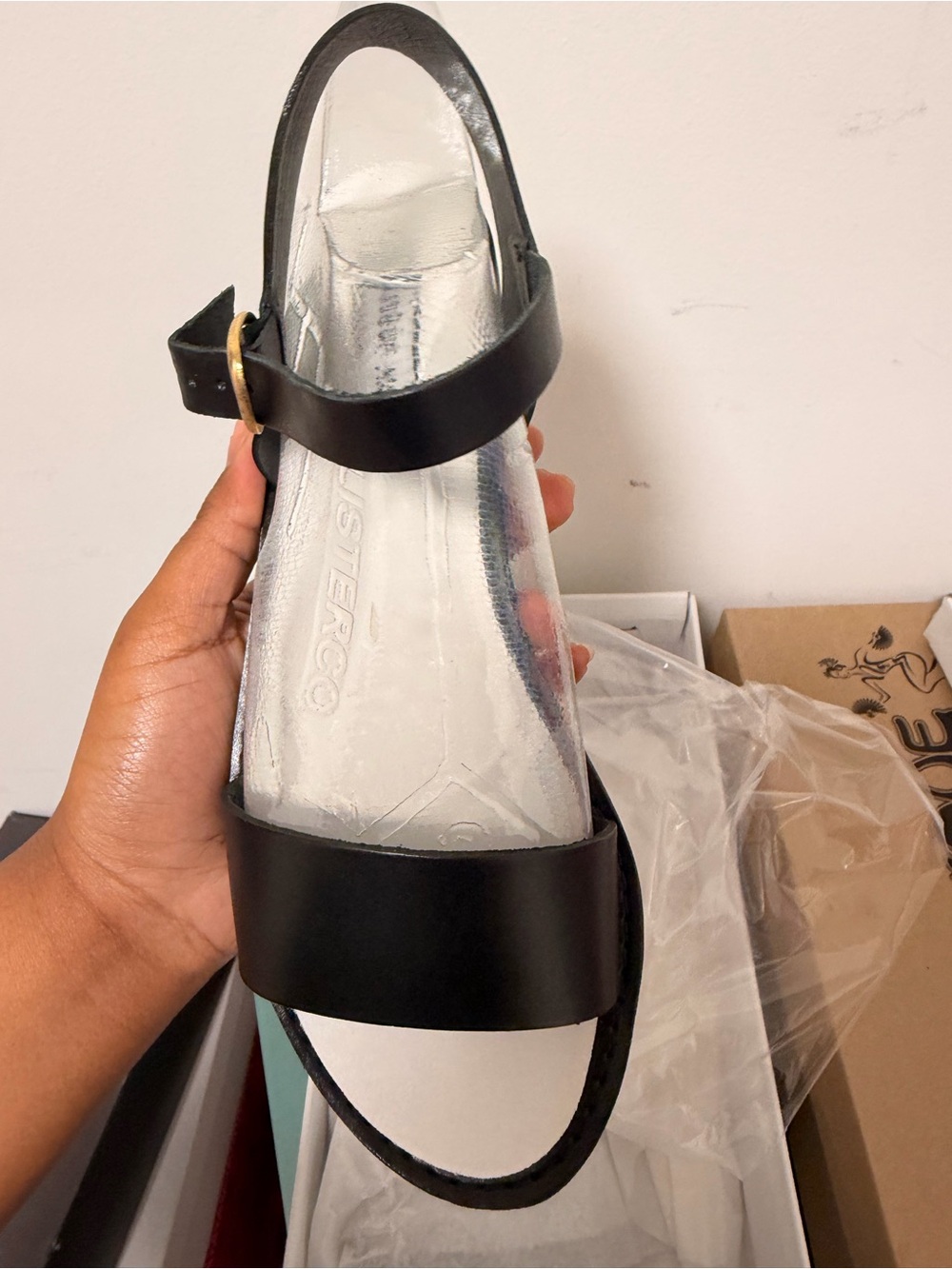 Steve Madden Black Leather Slingback Sandal - Picture 7 of 7